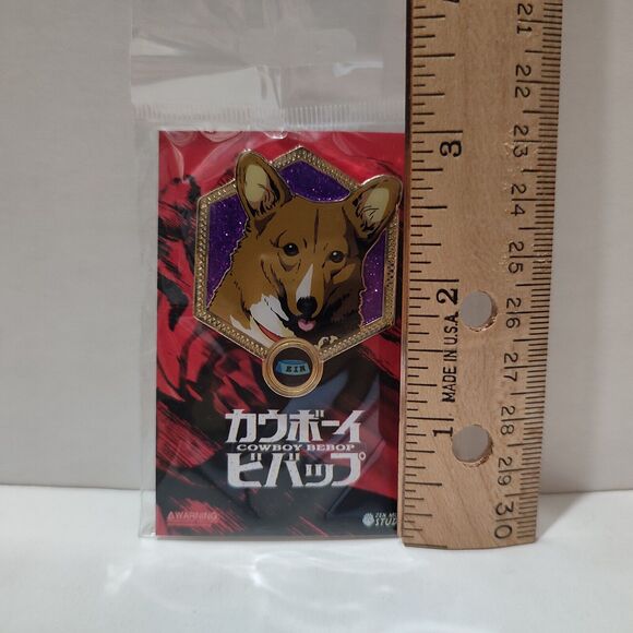 Cowboy Bebop Ein Golden Series Enamel Pin Official Full Color Anime Badge - Picture 2 of 2